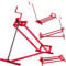 TANGZON Folding Lawn Mower Jack Lift, 400kg Height Adjustable Lifting Device Stand, Telescopic Maintenance Jack for Ride-on Lawnmowers and Garden Tractors (Red)