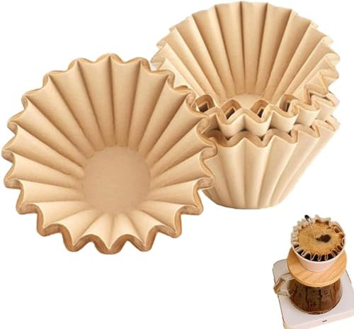 Korbfilter Kaffeefilter 50 Stück 1–4 Tassen Korbfilterpapier Für Kaffeemaschine Einweg Kaffeefilterpapier Filterpapiere Für Bartscher Kaffeemaschine, Ersatz Bartscher Animo Filtertüten (1-4 Tassen)
