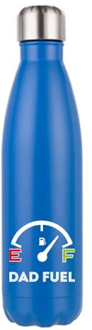 Getagift Dad Fuel Mug, Fathers Day Gift, 500 ML Double Walled Insulated Stainless Steel Bottle. (Matt Dark Blue)