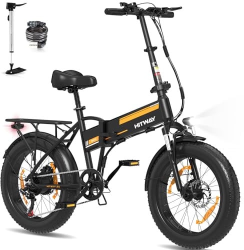 HITWAY 20X4.0 Electric Bike, Off-Road e bike with Upgrade 48V 13Ah Battery up to 55-120KM, 250W Motor, 7-Speed foldable electric bicycle, Premium Aluminum Frame BK10SP