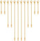 12 Stück Verlängerung für Halskette, 18 Karat Gold Verlängerung Schmuck Set, 8/12,5/18 cm Edelstahl Armbandverlängerung Verlängerungsketten für Schmuckherstellung (Gold)
