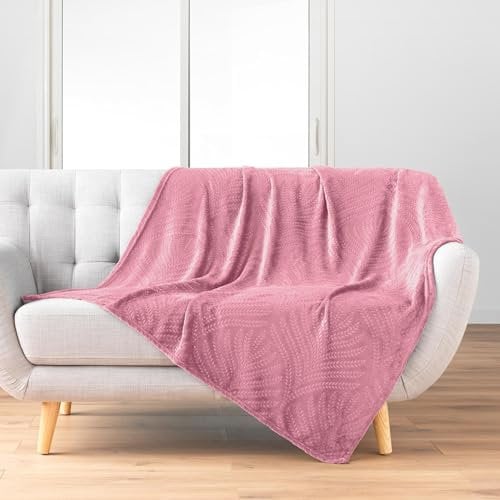 Douceur d'Intérieur, Plaid (125 x 150 cm) Nelia Rose, Flanelle Relief Unie