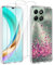 LYZXMY case for Honor X6b (6.56) transparent mobile phone case + 2 pieces tempered glass protective film, case soft silicone TPU protective cover-WM85