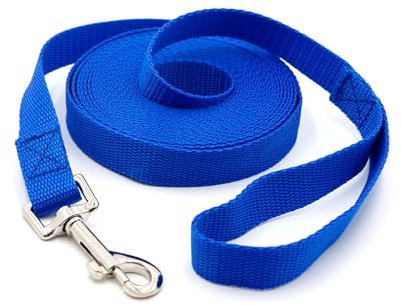 Schleppleine 5m für Hunde, Wasserdicht Hundeleine mit Handschlaufe und 360° Karabiner, Robuste Ausbildungsleine Schleppleine für Mittlere Große Kleine Hunde (Blau)