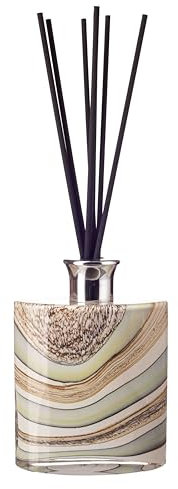 Amelia Art Glass Smoked Meadows Large Ellipse Cylinder Reed Diffuser