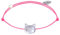 LES POULETTES BIJOUX - Bracelet Lien Tête de Chat en Nacre - Rose Fluo