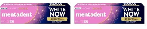 Mentadent Zahnpasta White Now Infinite Gold 75ml (Packung mit 2)