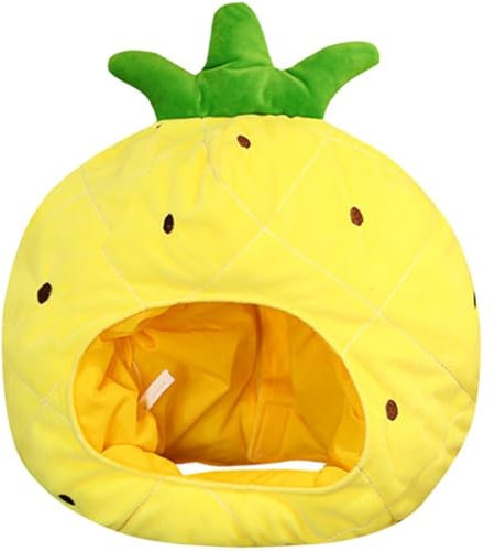 Vepoty Plüsch-Ananas-Hut, Kostüm-mütze, Obst-Kopfbedeckung, Cosplay-kostüm-zubehör Für Obst-Themen-bühnenauftritt