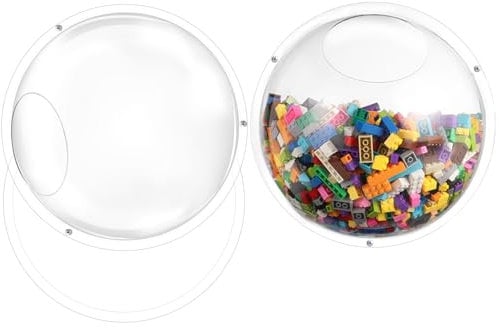 JolliKids Acrylic Toy Dispenser 2 Pack, Wall Organizer, Clear Holder for Blocks, Snacks, Cars