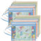 12 PCS Toy Storage Bags with Zipper, Colored Mesh Double-Layer Toy Bags Storage for Kids
