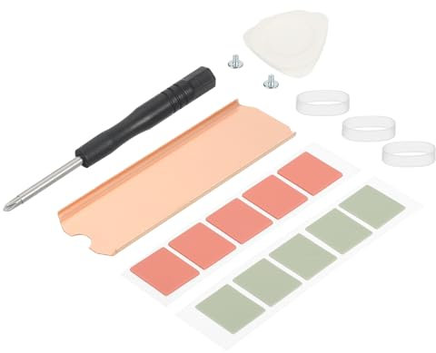 PATIKIL M.2 2280 Nvme SSD Heatsink Kit 75x23x5mm, Laptop Memory Heatsink Copper Cooling Thermal Pad Radiator Cooler for Laptop, Copper Tone