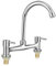 PartyKindom robinet de cuisine robinet de lavabo de salle de bain mitigeurs de cuisine 2 trous Multifonctionnel inoxydable bassin monté mitigeur lavabo robinets de salle de bains cuivre