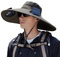 Generisch 2025 Sombrero solar con ventilador incorporado para trabajo al aire libre deportes pesca ala ancha transpirable diseño unisex sombrero de sol gorra, Verde militar., talla única