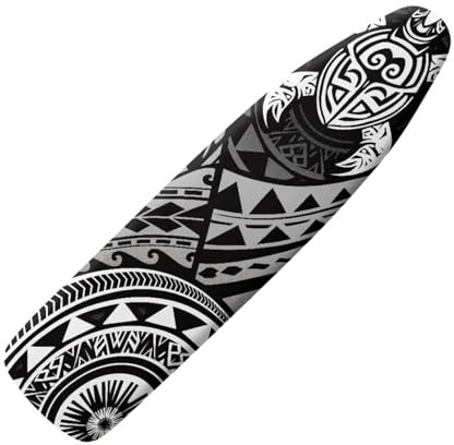 Ironing Board Covers 125 x 45 Elasticated Black Gray Bungee Elasticated, Resists Scorching and Easy Fit Mini & Portable Ironing Boards Cover