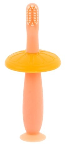GARVALON Silikon Babyzahnbürste mit weichen Borsten flexiblem Kopf und Sicherheitsblocker BPA frei schonend für Milchzähne praktisches Pflege Set für sanfte Mundreinigung und