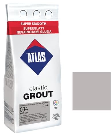 Fugenmörtel Elastischer feinkörniger Zementmörtel 1-7 mm lichtgrau 034 ATLAS 2Kg
