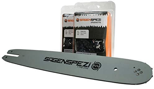 Sägenspezi Guide de 40cm 3/8P 1,3mm et 2 chaînes à gouge carrée pour Stihl 023 MS230 MS 230