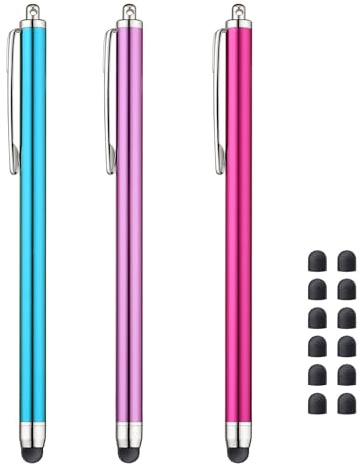 Stylus Pen für Touchscreens iPad iPhone Kindle Fire (Pink/Lila/Aqua Blue)