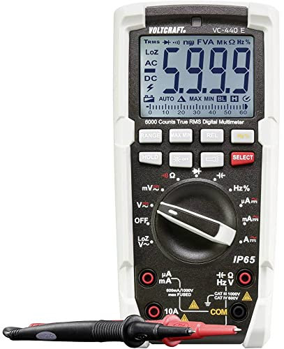 VOLTCRAFT VC-440 E Digital Multimeter Spritzwassergeschützt (IP65) CAT III 1000V, CAT IV 600V Display