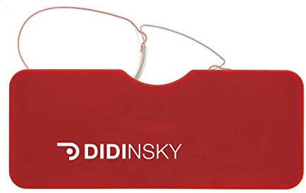 DIDINSKY Lesebrille für Damen und Herren Transparent. Kompakte leichte randlose brillen. Brillengestelle für damen und herren. Lesehilfe Retro. Red +1.0 - LOUVRE