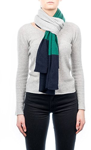 Dalle Piane Cashmere - 3 Farben Schal aus 100% Kaschmir - Made in Italy - für Frau, Farbe: Grün/Blau/Grau, Einheitsgröße