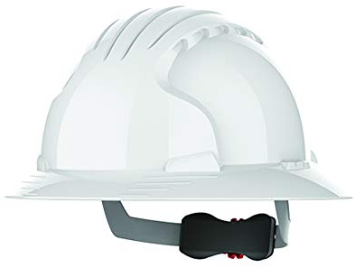 JSP EVO6100 Full Brim Safety Helmet with Wheel Ratchet - white (AJP170-000-100)
