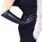 DooWay Tech Lange Handschuhe, Kunstleder, 70 cm, Schwarz - Schwarz - Medium