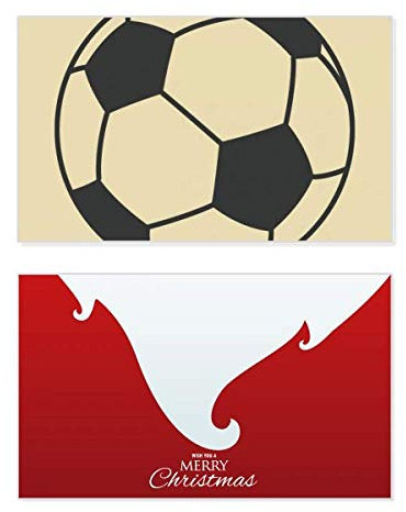 Weihnachtskarte mit Fußball-Motiv, Weihnachtskarte, Vintage-Nachricht