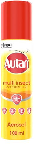 Autan Multi-Insectes Aérosol - Répulsif Moustiques, Moustiques Tigres, Taons - Jusqu'à 8H de Protection - 1 Aerosol, 100ml