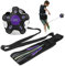 Kabibin Fußball-Trainingsausrüstung, Solo-Fußball-Trainer für Kinder und Erwachsene, Volleyball-Übungshilfe, Bungee-Hüftgurt (lila)