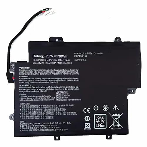 7XINbox 7.7V 38Wh 4940mAh C21N1625 Laptop Akku Ersatz für AUSU Flip 12 TP203N TP203NA TP203NA-1K TP203NA-DH22T