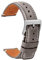 TStrap Leder Uhrenarmband 20mm - Weich Grau Quick Release Uhrenarmbänder Ersatz - Sport Uhrenarmband für Herren Damen - Smartwatches Armband mit Silber Schließe Haspe - 18mm 20mm 22mm
