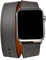 Cuir Bracelet Compatible avec Apple Watch Bracelet 38mm 40mm 41mm 42mm(Series 3) Femme Cuir véritable Double Tour Bracelets de Remplacement pour iwatch Series 10 9 8 7 6 5 4 3 SE - Noir