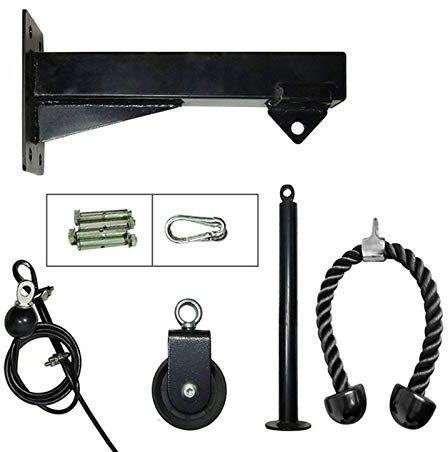 QSCTYG Cable Machine Gym Wall Mounted Fitness Pulley Cable Machine Trainer With Pulley Attachments Biceps Triceps Workout Pull Down Rope 11 (Color : Style 2)