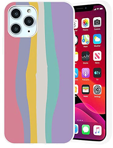 Yoedge Funda de Silicone para Apple iPhone XR (6,1), Mate Blanco Silicona TPU Moda Dibujos Carcasa, Suave Antigolpes Bumper Protectora Case para iPhone XR - Rayas