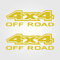 Gesar 2 Pezzi Adesivo 4x4 - Adesivo off Road - Adesivo 4x4 per Suv - Adesivo Auto - Adesivo Fuoristrada - Adatto per auto e moto - (Oro)