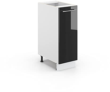 Vicco Apothekerschrank Fame-Line, Anthrazit Hochglanz/Weiß, 30 cm ohne Arbeitsplatte