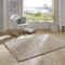 Taracarpet Handweb-Teppich Malmoe Wolle im Skandinavischem Landhaus Design Wohnzimmer Esszimmer Schlafzimmer Flur Läufer beidseitig verwendbar Sand 250x340 cm
