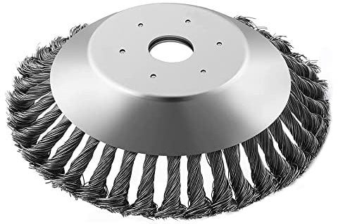 8inch New Improved Steel Wire Brush Cutter Trimmer Head Replacment for Stihl Trimmers FS90 FS108 FS110 FS120 FS130 FS130R FS200R FS250 FS-KM 4Mix Steel Wire Weed Eater (Head Only)