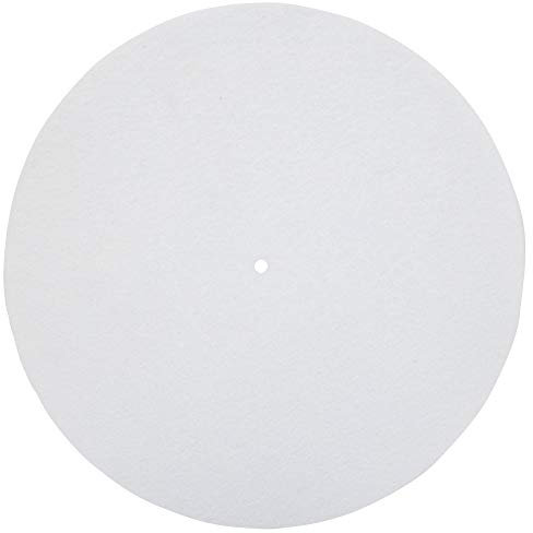 Slipmat Plattenspieler, Plattentellerauflage, 300mm Wolle Plattenspieler Kissenauflage Standard-Plattentellern Matte mit 7mm Lochdurchmesser für Schallplattenspieler