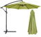 Flueyer Parasol déporté de 2,7 m avec 8 baleines de rechange en tissu imperméable pour jardin, pelouse, terrasse, arrière-cour et piscine (auvent uniquement) Agate verte.
