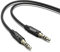 JAMEGA - 0,5m Aux Kabel 3.5mm Audio Kabel - Klinke Stereo 3.5mm Nylon Klinkenkabel für Kopfhörer, Lautsprecher, MP3 Player, Auto, TV, Soundbar, Heim/KFZ Stereoanlagen, Handy uvm. – Schwarz