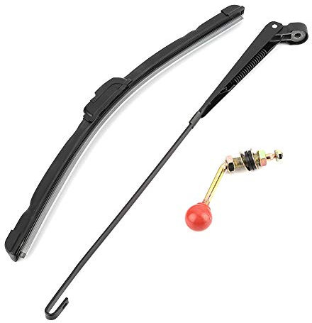 Keenso UTV Scheibenwischer, Universal UTV Handbetriebenes Scheibenwischerblatt Manuell Wischer 450 Mm 400 Mm für die Meisten UTV Scheibenwischer/Wischerblätter und Zubehör