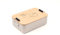 TROIKA Lunchbox mit Bügelverschluss und Apfelmotiv aus Aluminium und Bambus, Deckel als Schneidebrett verwendbar, Maße: 18cm x 11,6cm x 5,5cm, BOX22-A187