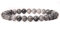 LUKX Perlen Armband, Natürliche Graue Karte Steinarmbänder 4 Mm 6 Mm 8 Mm 10 Mm 12 Mm Perlen Chakra Armbänder Elastische Energie Edelstein Armreifen Balance Yoga Schmuck Für Frauen Männer, 6 Mm