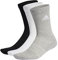 adidas Unisex - Adulto Cushioned Crew Socks 3 Pairs, Medium Grey Heather / White / Black, 4.5-6