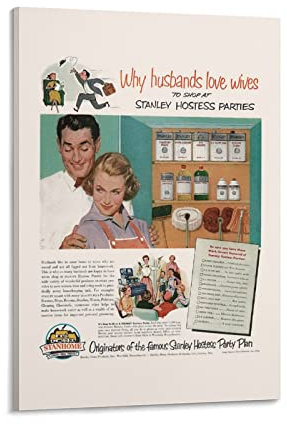 Vintage Retro Kitsch – Vintage Küche Poster – hochwertige Reproduktion Poster Leinwand Kunstdruck rustikale Bauernhaus Dekorationen für Wohnzimmer Badezimmer Schlafzimmer Rahmen 40 x 60 cm