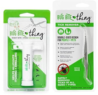 BUG BITE THING Suction Tool and Tick Remover Combo Pack