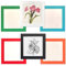 Carré Cadre Photo 20 x 20 cm,Lot de 6 Cadre pour Collage Photos Décoration Mural,Cadres en Carton,Livré Avec un Film Plastique Transparent,Multicolores,Installation Autocollante,Aans Clous Nécessaires