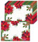 50 Stück Weihnachten Papier Platzsets, Papier Tischsets mit roten Blättern, Einweg Platzset 40 x 28 cm, Weihnachten Dekor für Küche, Restaurant, Bauernhaus, Party
